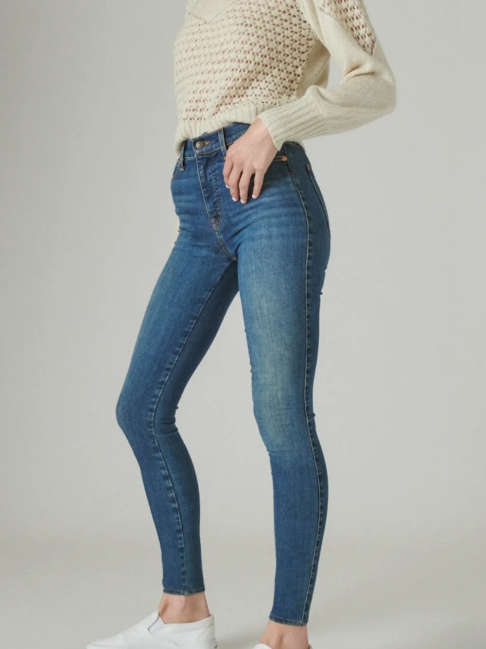 Lucky Brand NWT 1 UNIFIT (0-2 good) HIGHRISE Blue STRETCH Skinny Jeans
